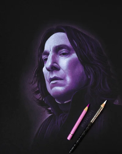 BajanArt - Śp. Alan Rickman jako Severus Snape ( ͡° ͜ʖ ͡° )つ──☆*:・ﾟChyba mój najlepsz...