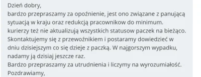 L.....e - @pcela: @haosek: dostałam taką wiadomość zwrotną