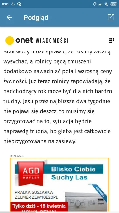 lens - Reklama dopasowana do artykułu