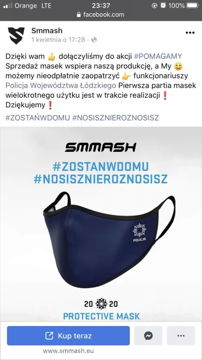 HoldTheLine - @balatka: to są te maski od firmy smmash z Łodzi bo podobny design?