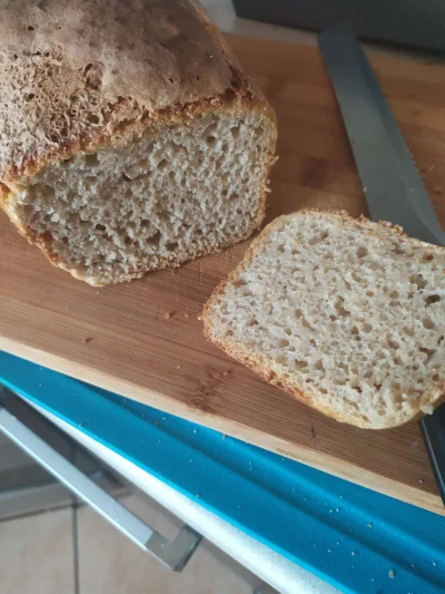 adikx - @borysszyc ja dziś mirku piekłem swój pierwszy chleb w życiu i wyszło coś tak...