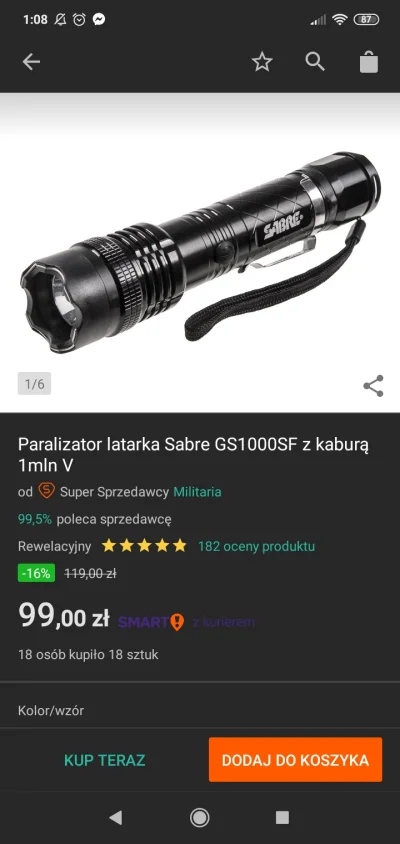 B.....z - Taki paralizator jest skuteczny? Tylko nie piszcie o policji bo zgłaszałem ...