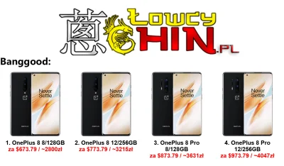 LowcyChin - Oneplus 8 / 8 Pro już dostępny w banggood!

1. OnePlus 8 8/128GB
Cena ...
