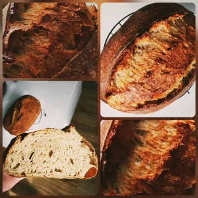 MartaMartuska - Kolejne podejście, chleb na zakwasie.
Pierwszy w pełni pszenny. Niebi...