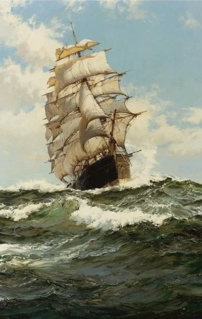 kaosha - #sztuka #art #obrazy #malarstwo
Montegue Dawson
Clipper under All Sails