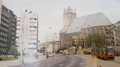 SirWellEndowed - #staryszczecin pocztówka z PRLu, końcówka lat 80. Widok na Katedrę ś...