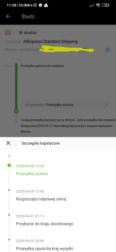 zimnestopy23 - @AliPaczka 
Problem z paczuszka. 
Na początku kwietnia zamawiałam po...