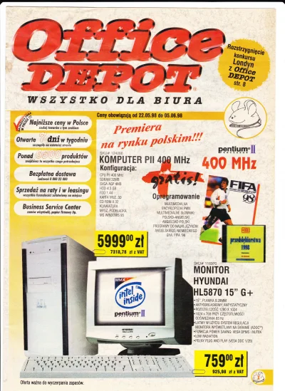 Emirito - Taki zestaw komputerowy można było kupić w 1998 roku. 
Średnie wynagrodzen...