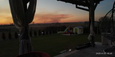 fiedka - Tak wygląda pożar Biebrzańskiego Parku Narodowego z odległości 42 km (przedm...