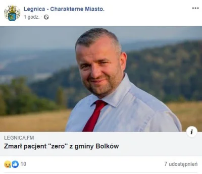 dudi-dudi - Zmarł pacjent zero z gminy Bolków.
Na zdjęciu zadowolony, uśmiechnięty b...