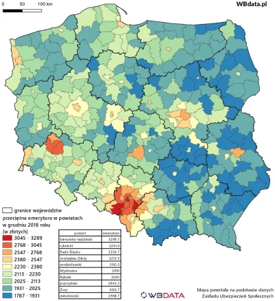 Szlif - Przeciętne emerytury w Polsce z podziałem na powiaty
#mapporn #mapy #geografi...