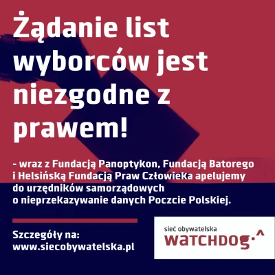 WatchdogPolska - Poczta Polska zażądała przekazania list wyborców od gmin. Nie ma do ...