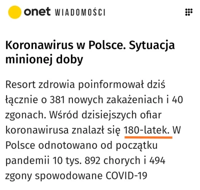 L.....g - #koronawirus 
Niestety, nie żyje chyba najstarszy Polak