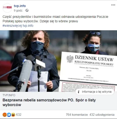 saakaszi - Wiecie jak TVP info nazwało brak zgody na udostępnianie poczcie polskiej s...