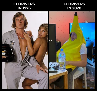 Gentleman_Adrian - Kierowcy f1 kiedyś vs dziś 

#f1 #heheszki #humorobrazkowy