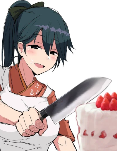 Merli20 - Ale sobie ukroję duży plaster ciasta 
#randomanimeshit #anime #kantaicollec...