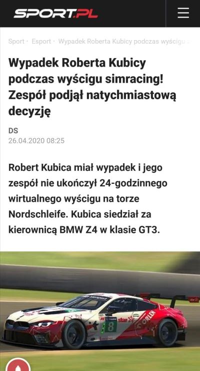 klush - Mam nadzieję że Robertowi nic się nie stało! 
SPOILER
#f1 #kubica