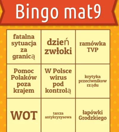 mat9 - zrobiłem własne bingo
#tvpis