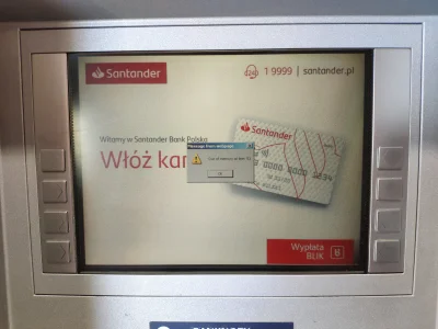 ekanwro - Coś się stało temu bankomatu
#bankomat #santander #bzwbk 
#niebezpiecznik