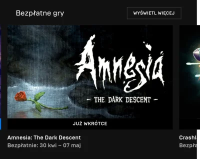 TheSjz3 - #gry #pc #epicgames #amnesia 

Już 30 kwietnia, za darmo pozycja obowiązkow...