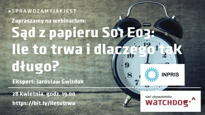 WatchdogPolska - Już jutro o godz. 19.00 zapraszamy Was na trzecie webinarium na tema...