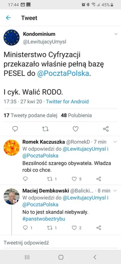 Panciak - Ciekawostka. Mimo sprzeciwu samorządów, twoje dane są już na poczcie polski...