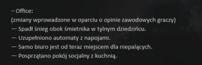 KrystJan - dopiero czytam patch notesy na blogu cs'a i takie coś widzę. W końcu zmian...