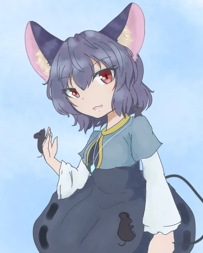 LlamaRzr - #randomanimeshit #touhou #nazrin #kemonomimi #nezumimi #redeyesalert #anim...