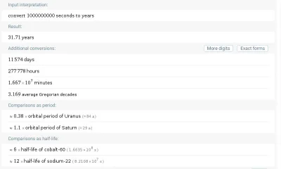 StaraSzopa - Dla zobrazowania jaka to wielka liczba
milion sekund to 11.57 dni
bili...