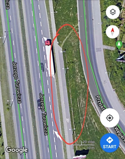dsn1 - @ArchDelux: w Krakowie taką wymyślili. Tu droga dla rowerów kończy na na trawn...
