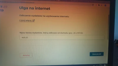 Wasky - Jeżeli chce odliczyć wydatki na internet. To wystarczy że wpisze tutaj całą k...