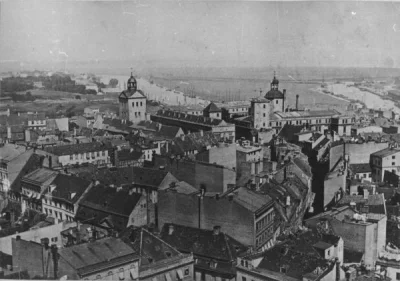 SzycheU - Widok z wieży obecnej katedry w kierunku zamku ,końcówka XIX wieku.
#szcze...