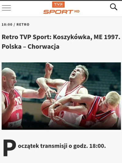 Tobiass - DZISIAJ 18 TVP SPORT
#koszykowka #retrokosz