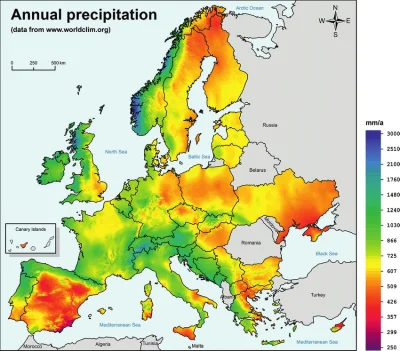 kopyrta - Średni wieloletni opad deszczu w Europie
W rozbiciu na miesiące: https://i...
