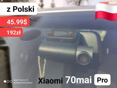 sebekss - Tylko 45.99$ (192zł) za świetną kamerę samochodową Xiaomi 70mai PRO z Polsk...