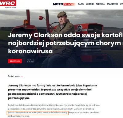 DarrDarek - @robert5502: 
Co tam, wrc.net.pl pisał, że Jeremy Clarkson uprawia nawet...