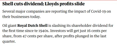 trapboy - Royal Dutch Shell tnie dywidendę o 66%.
#gielda