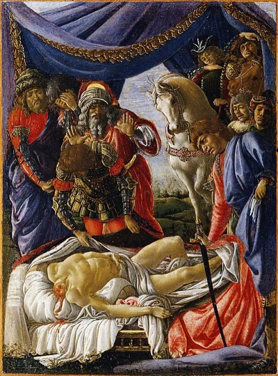 W.....k - Sandro Botticelli "Holofernes odnaleziony zamordowany" 1470 rok, tempera na...