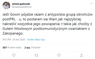 Trias - @RexxarHell: Jakiś pisowski propagandysta już na niego ponoć ma haki: https:/...