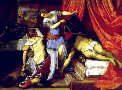 W.....k - Jacopo Tintoretto "Judyta odcinająca głowę Holofernesa" olej na płótnie, 18...