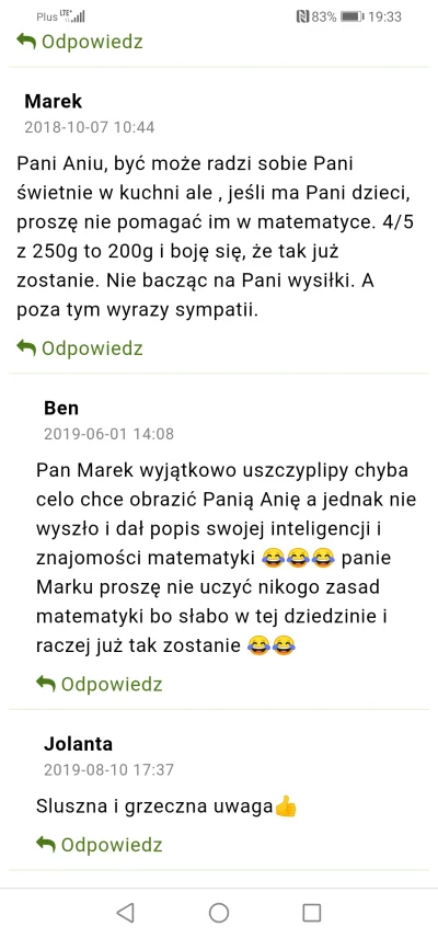 C.....k - @tRNA: największa patola jest na filmwebie. Za to na forach kulinarnych jes...