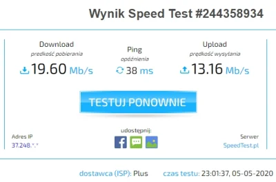 Trzpiot - Tragedii nie ma abonament na internet mobilny 
Miejsce testu Warszawa Prag...