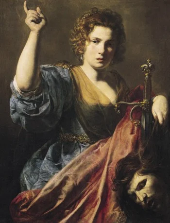 S.....x - Judith/Judyta, Valentin de Boulogne, 1625, olej na płótnie, 74 x 97 cm

O...