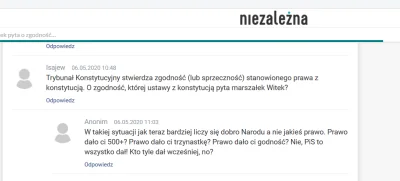 bartolama - Czasami lubię przejrzeć komentarze na niezależna.pl żeby zobaczyć jak wyb...