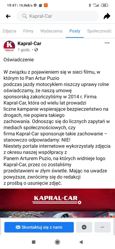 mucha1988 - Oświadczenie firmy Kapral-Car