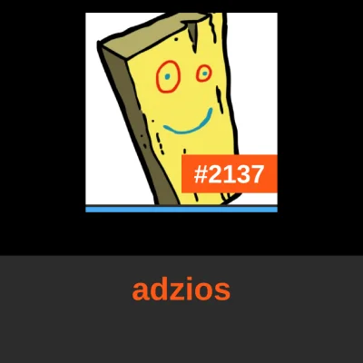 boukalikrates - @adzios: to Ty zajmujesz dzisiaj miejsce #2137 w rankingu! 
#codzienn...
