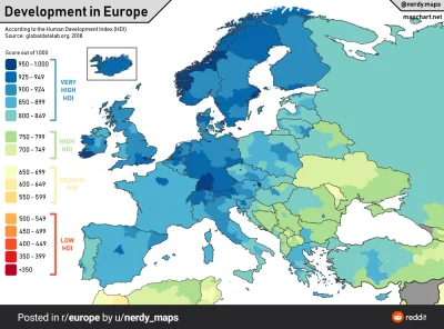 p.....d - A ja w odpowiedzi na ten wpis wrzucam inna mapę, tym razem HDI - wskaźnik r...