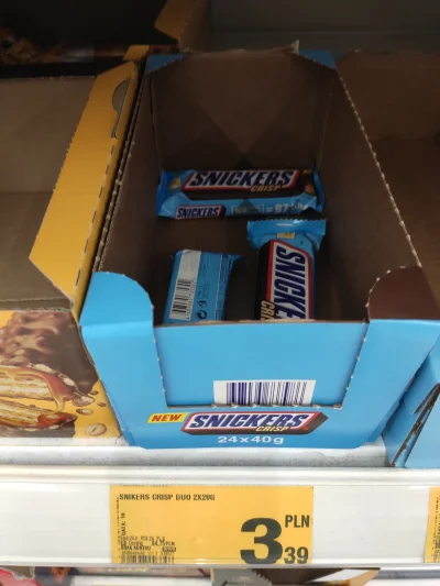srogie_ciasteczko - Czo to za nowy sznickers w Auchan? #!$%@? z oryginalnego cruncher...