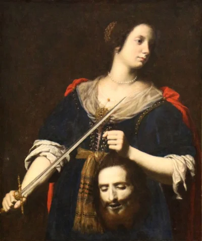 S.....x - Judith tenant la tête d'Holopherne/Judyta trzyma głowę Holofernesa, Lorenzo...