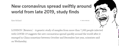 t.....n - Wirus zarażał w Europie od Listopada 2019 , a wykopki chcą kwarantanny 6 mi...